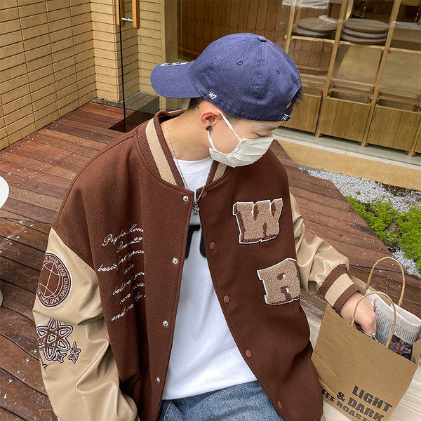 เสื้อแจ็คเก็ตเบสบอล เสื้อคลุม เสื้อแขนยาวสไตล์เกาหลี
