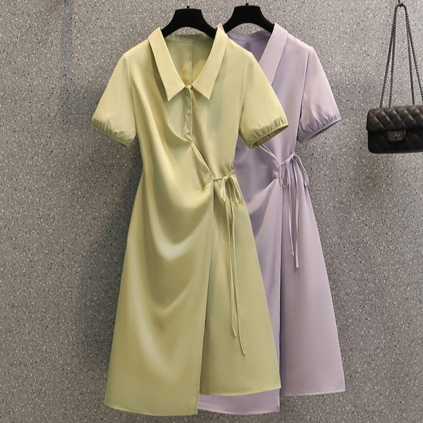 เดรสคนอ้วน เดรสสาวอวบ ชุดเดรสคนอ้วนวัยรุ่น BY PLUS SIZE Girl
