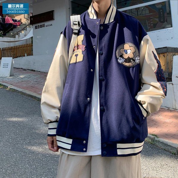 เสื้อแจ็คเก็ตเบสบอล เสื้อคลุม เสื้อแขนยาวสไตล์เกาหลี