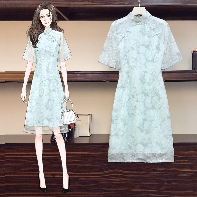 เดรสแขนสั้น มีไซส์ L-4XLอก 38-47 นิ้ว ใส่ได้ทั้งสาวหุ่นดีน่ารักจนถึงสาวอวบพลัสไซส์