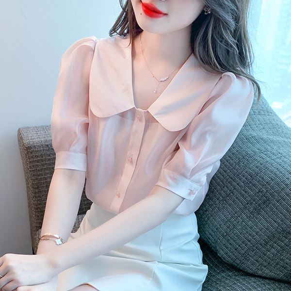 เสื้อลูกไม้ แขนสั้น
