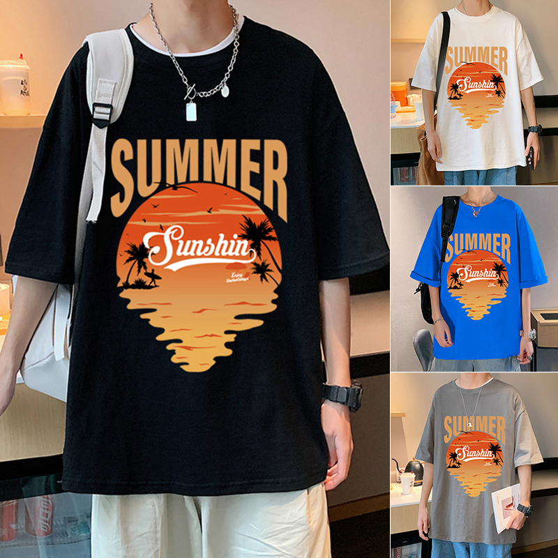 เสื้อยืดผู้ชายอ้วน M-5XL