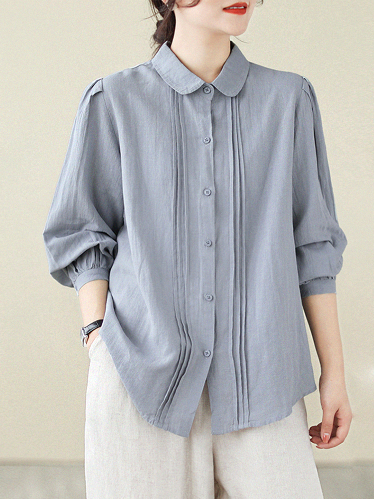 เสื้อลินิน เสื้อผ้าฝ้ายลินิน เสื้อเชิ้ตผ้าลินิน S M l XL จากแบรนด์ ZIMO