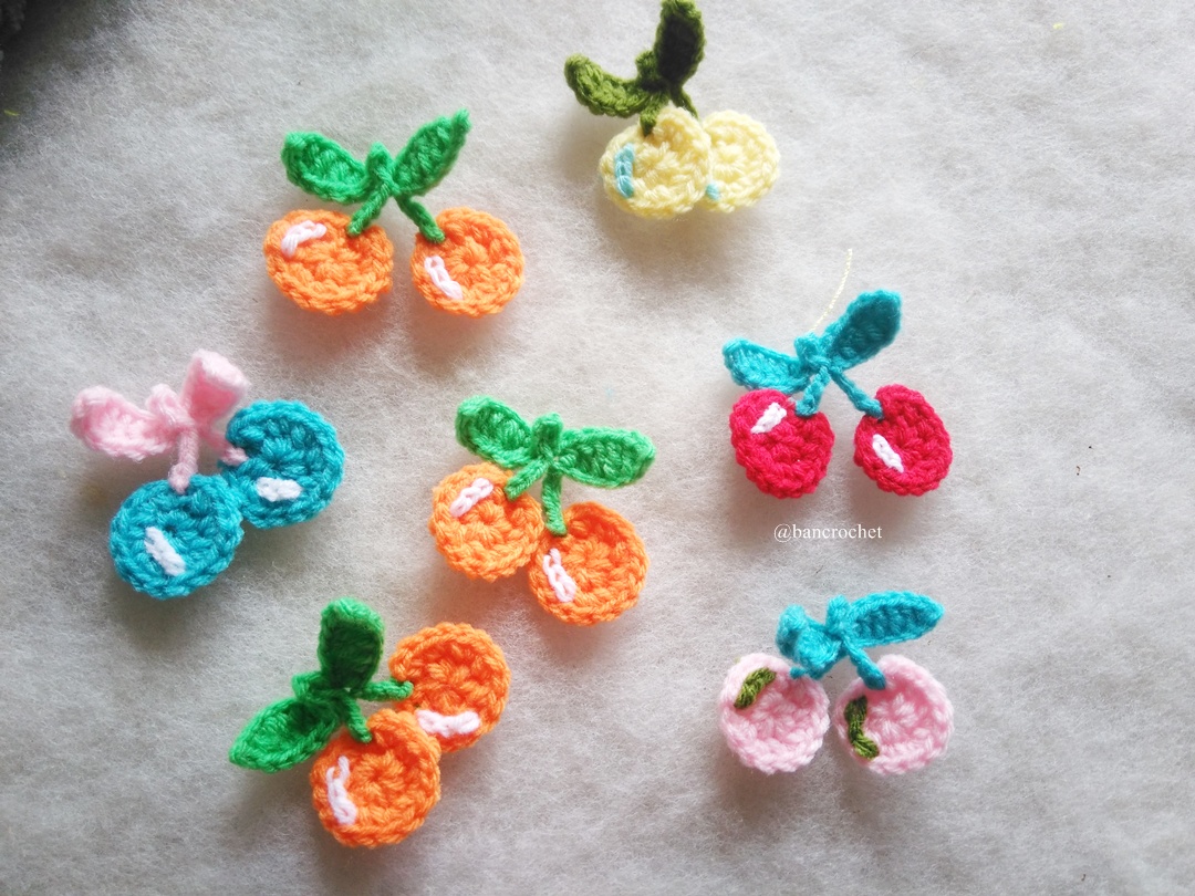 เชอรี่ถักโครเชต์ cherry crochet หลากสี