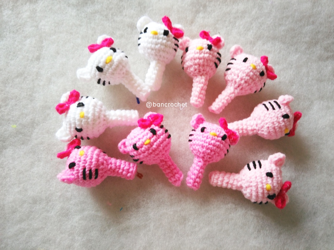 ที่ครอบหัวดินสอ ตุ๊กตาคิตตี้ (pencil cover) ชมพู 2 นิ้ว