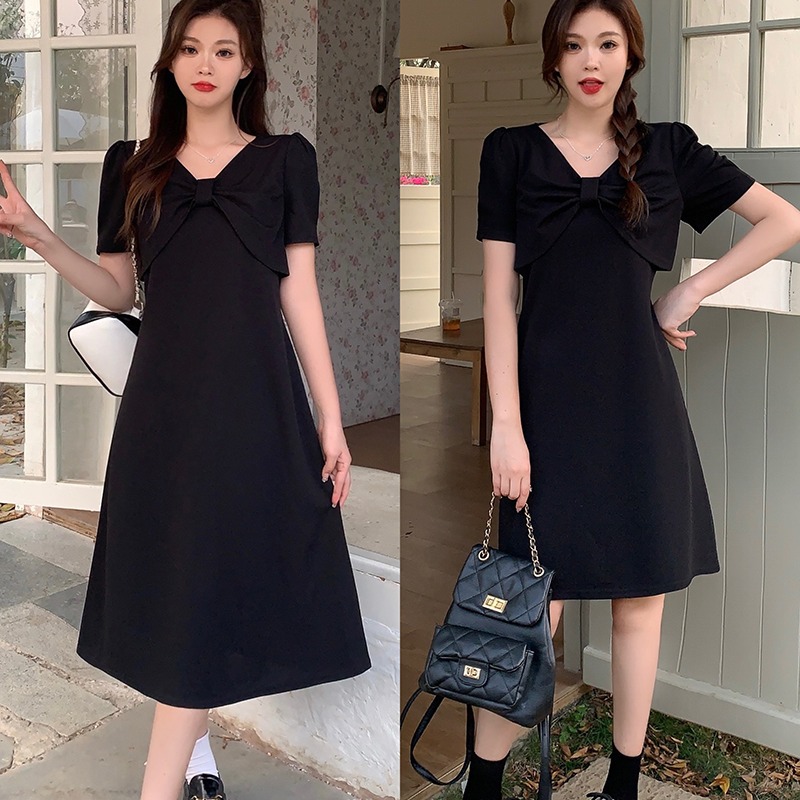 เดรสแขนสั้น มีไซส์ L-4XLอก 38-47 นิ้ว ใส่ได้ทั้งสาวหุ่นดีน่ารักจนถึงสาวอวบพลัสไซส์ จัดส่งฟรี! ทักแชทสั่งซื้อ