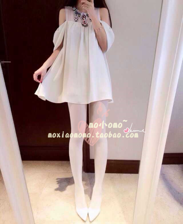 พร้อมส่ง - เสื้อแฟชั่น ชีฟองเก๋ๆ สีดำ โชว์ไหล่น่ารัก ดำ