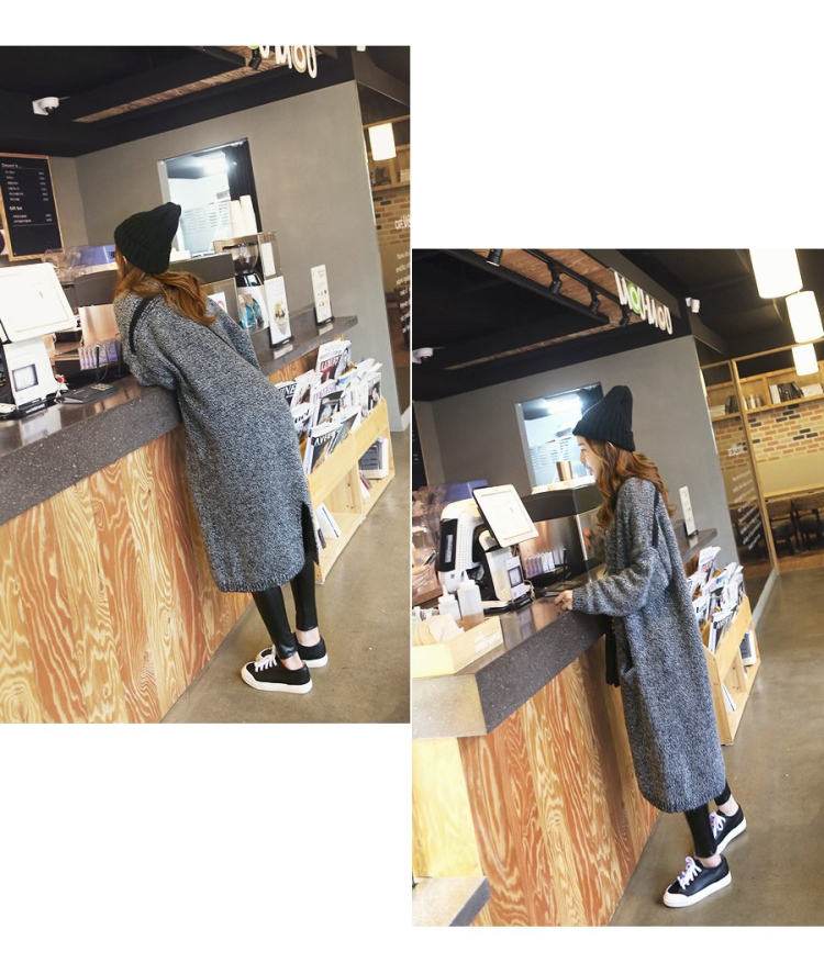 เสื้อคลุมกันหนาว ยาว 36 นิ้ว ไหมพรม เกาหลีสุดๆ พร้อมส่ง ดูดีเหมือนแบบ ใครชอบแนวเกาหลีๆ จัดเลยนะคะ GRAY