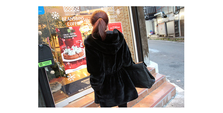 Fur Hoodie เสื้อคลุมกันหนาวขนแน่นนุ่ม ใส่ได้ 2 ด้าน จัดด่วน สวย ไฮโซ พร้อมส่งจ้า same pic
