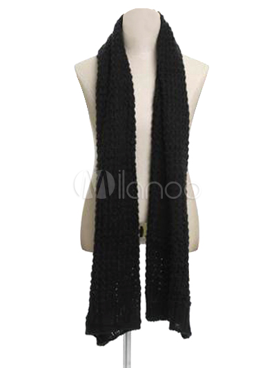 ผ้าพันคอกันหนาว ไหมพรม เกาหลี สีดำ เท่ๆ พร้อมส่ง same pic