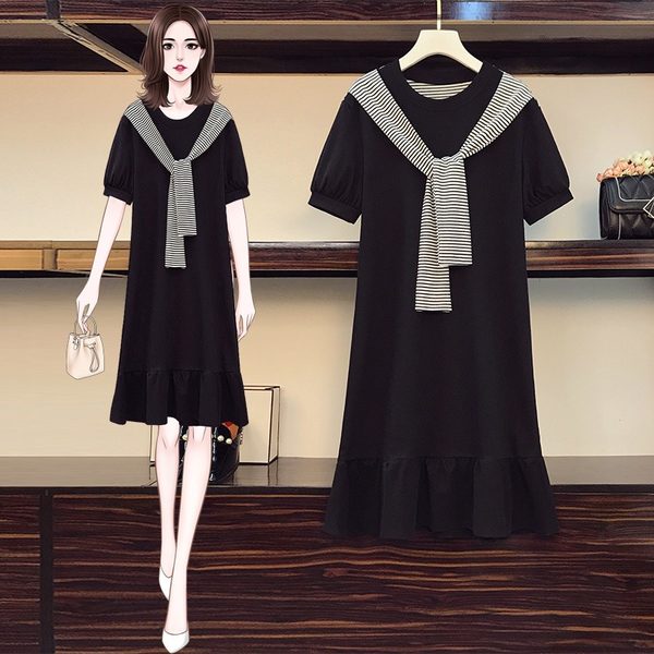 เดรสคนอ้วน เดรสสาวอวบ ชุดเดรสคนอ้วนวัยรุ่น BY PLUS SIZE Girl