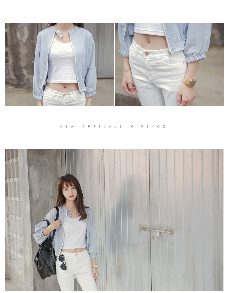 เสื้อคลุมทรงเก๋ๆ สีฟ้า จั๊มเอวและจั๊มแขน พร้อมส่ง same pic