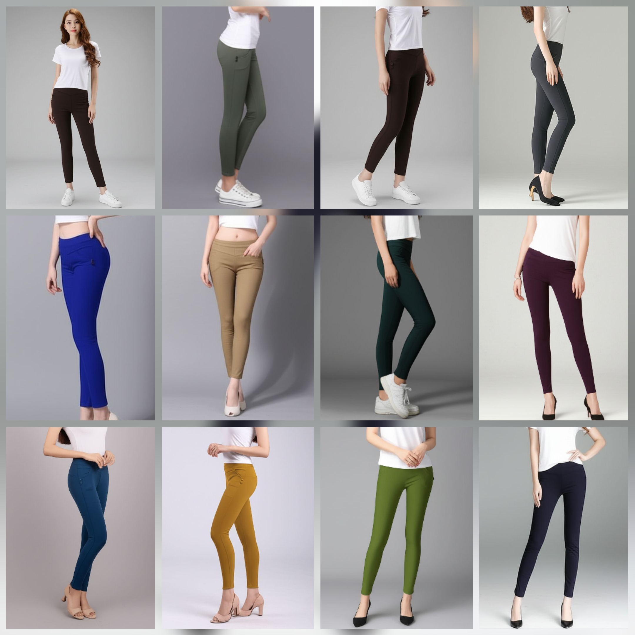 🎨 Trousers465 กางเกงสกินนี่ขายาว ทรงเป๊ะ ใส่สบาย! ผ้ายืดหยุ่นตามตัว ใส่แล้วกระชับรับทรง ไม่อึดอัด มีหลากหลายสีให้เลือก
