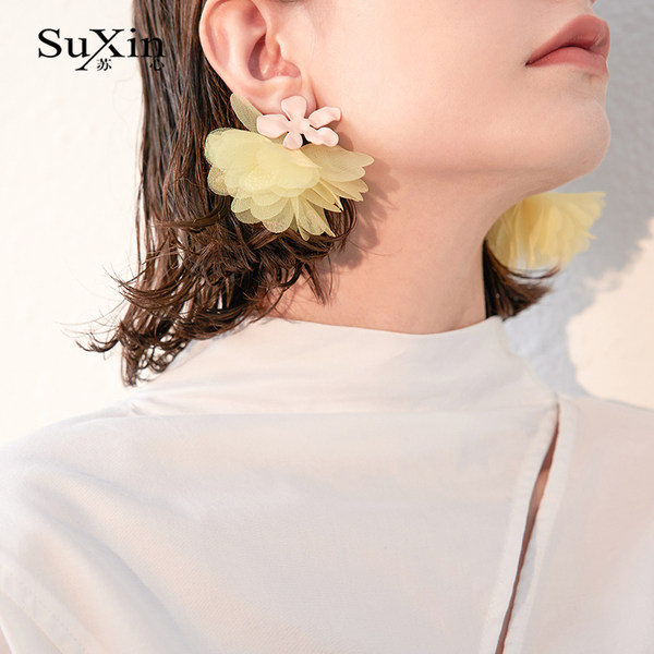 ตุ้มหู ต่างหู ต่างหูผู้หญิง By SuXin
