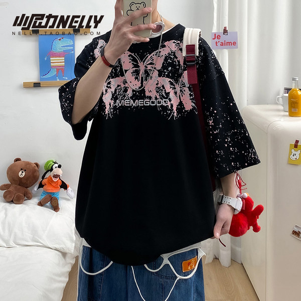 เสื้อยืดคอกลม ผู้ชาย เสื้อยืดผู้ชายเกาหลี เสื้อยืดเกาหลี แบรนด์ NELLY