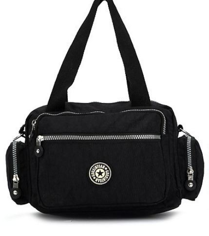 กระเป๋าถือ กระเป๋าสะพาย ผู้หญิง กระเป๋าผ้าไนลอน กันน้ำ สีสันสดใส ดีไซน์ ทรงกระบอก มีกระเป๋า ซิป 2 ข้าง กระเป๋าใส่ของกระจุกจิก กระเป๋าวัยรุ่น 967534