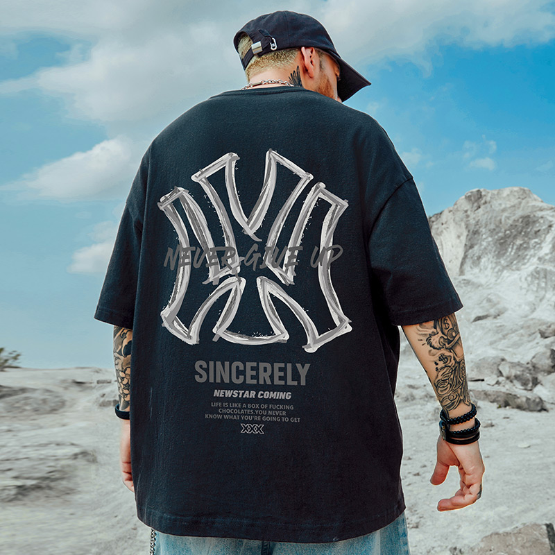 เสื้อยืดผู้ชายอ้วน S-5XL(อกเสื้อ39-51นิ้ว)