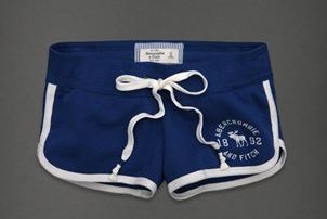 กางเกงขาสั้น กางเกงฟิตเนส กางเกงโยคะ Abercrombie น้ำเงิน กรมท่า ขอบขาว no 93812_3