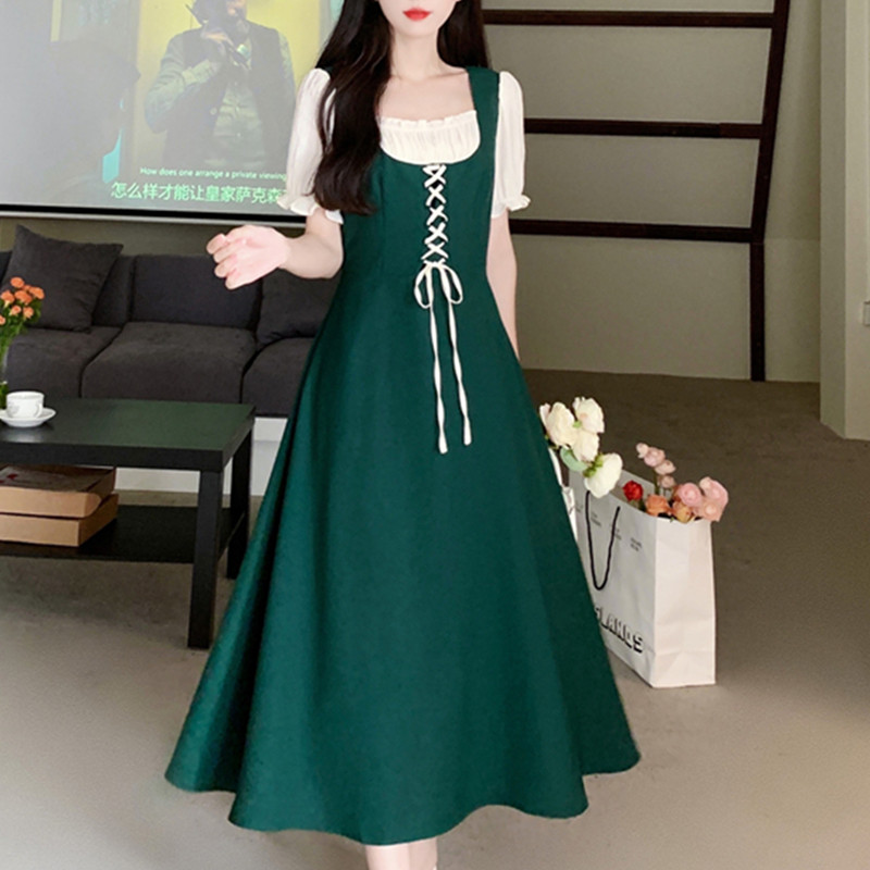 เดรสคนอ้วนวัยรุ่น ชุดเดรสคนอ้วน ชุดเดรสสาวพลัสไซส์