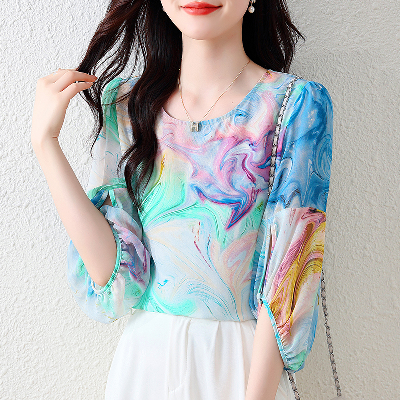 เสื้อเชิ้ตผู้หญิงแขนยาว เสื้อเชิ้ตผู้หญิงใส่ทํางาน 390 บาทต่อชิ้น ฟรีค่าจัดส่ง