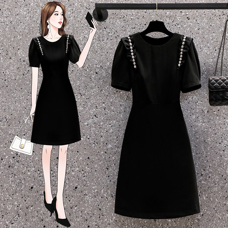 เดรสแขนสั้น มีไซส์ L-4XLอก 38-47 นิ้ว ใส่ได้ทั้งสาวหุ่นดีน่ารักจนถึงสาวอวบพลัสไซส์