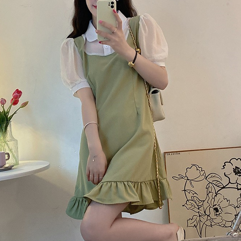 เดรสวัยรุ่น-เดรสคนอ้วนวัยรุ่น L-4XL(อก38-46 นิ้ว)