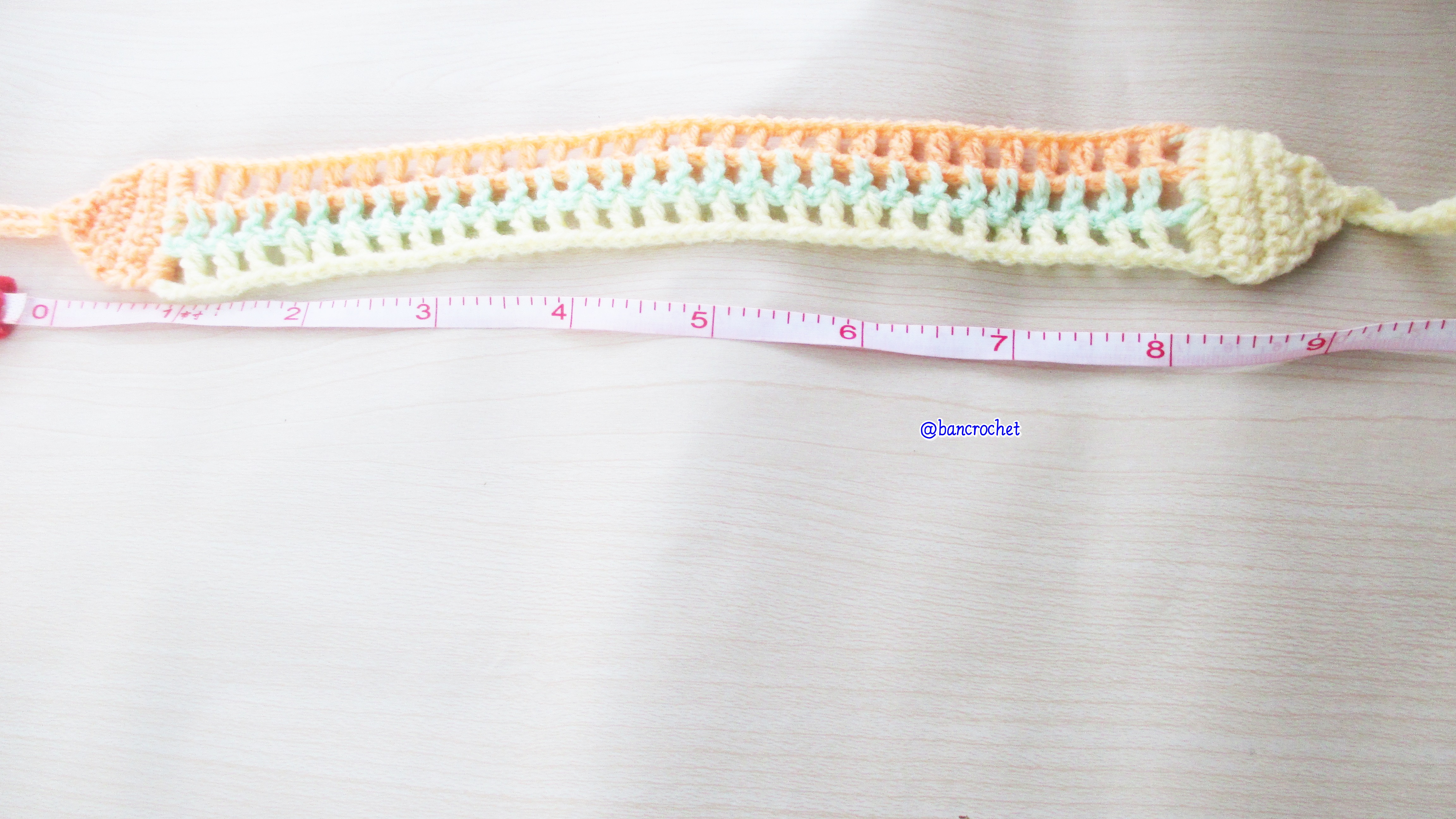 Bancrochet ที่คาดผมถักโครเชต์ สลับสีสดใส Crochet Headband หลากสี 1-1.5*13 inch