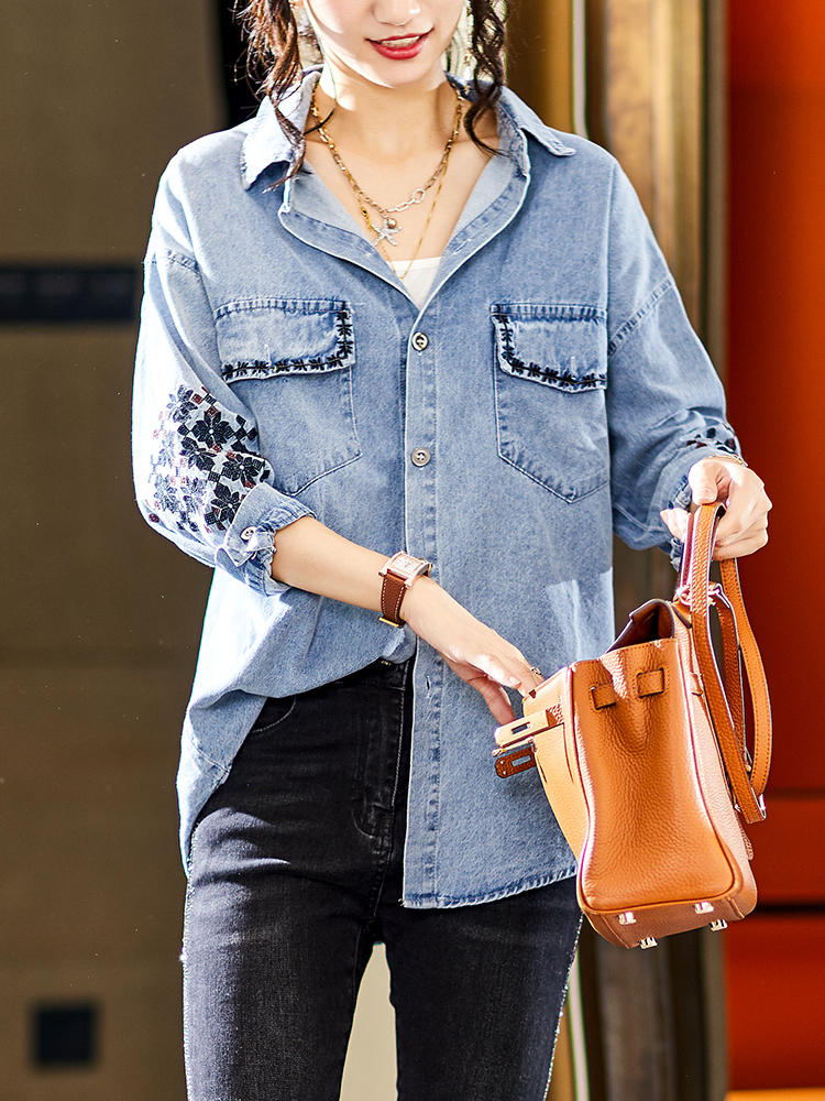 เสื้อผ้าแฟชั่น เสื้อเชิ้ตแขนยาว