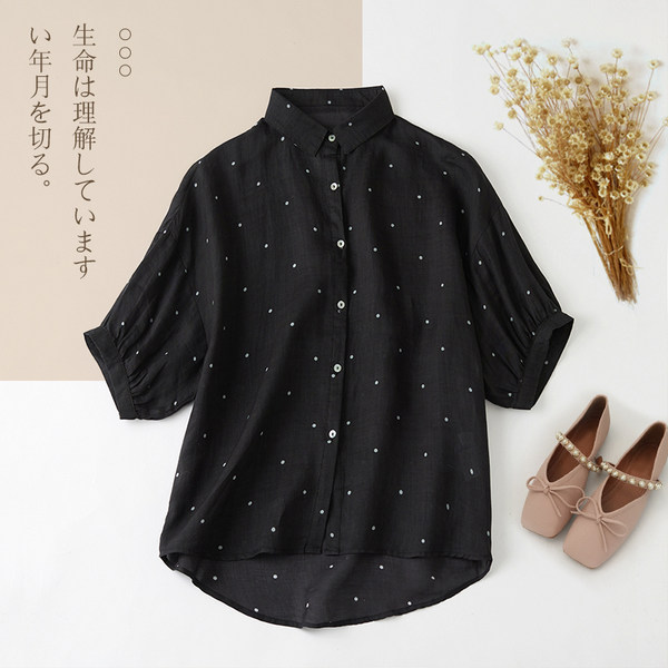 เสื้อลินิน เสื้อผ้าฝ้ายลินิน เสื้อเชิ้ตผ้าลินิน BY Zimo