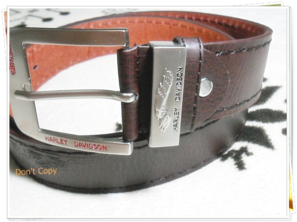 เข็มขัดหนังแท้ Harley davidson สีน้ำตาลเข้ม S009