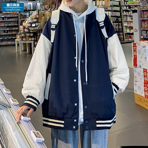 เสื้อแจ็คเก็ตเบสบอล เสื้อคลุม เสื้อแขนยาวสไตล์เกาหลี