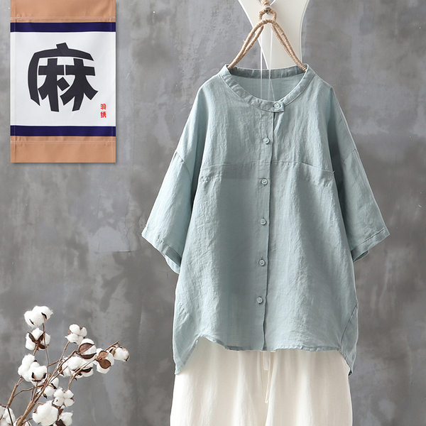 เสื้อเชิ้ตผ้าฝ้ายลินิน ขายเสื้อเชิ้ต ผ้าลินิน เสื้อเชิ้ตผ้าฝ้ายผู้หญิง