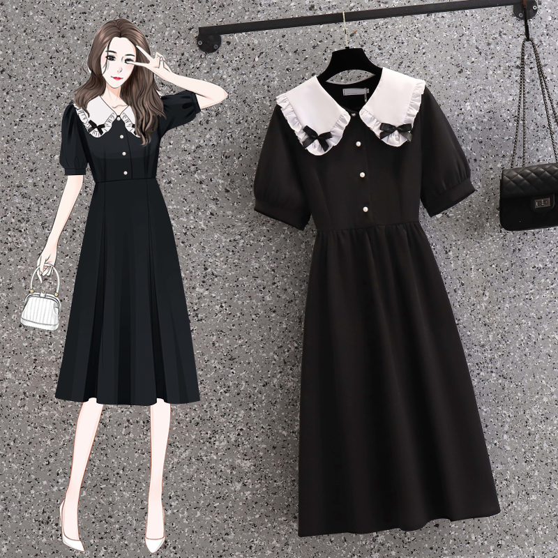 เดรสแขนสั้น มีไซส์ L-4XLอก 38-47 นิ้ว ใส่ได้ทั้งสาวหุ่นดีน่ารักจนถึงสาวอวบพลัสไซส์