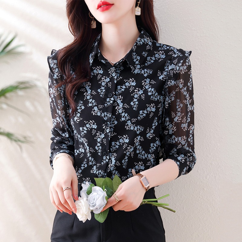 เสื้อเชิ้ตผู้หญิงแขนยาว เสื้อเชิ้ตผู้หญิงใส่ทํางาน 390 บาทต่อชิ้น ฟรีค่าจัดส่ง