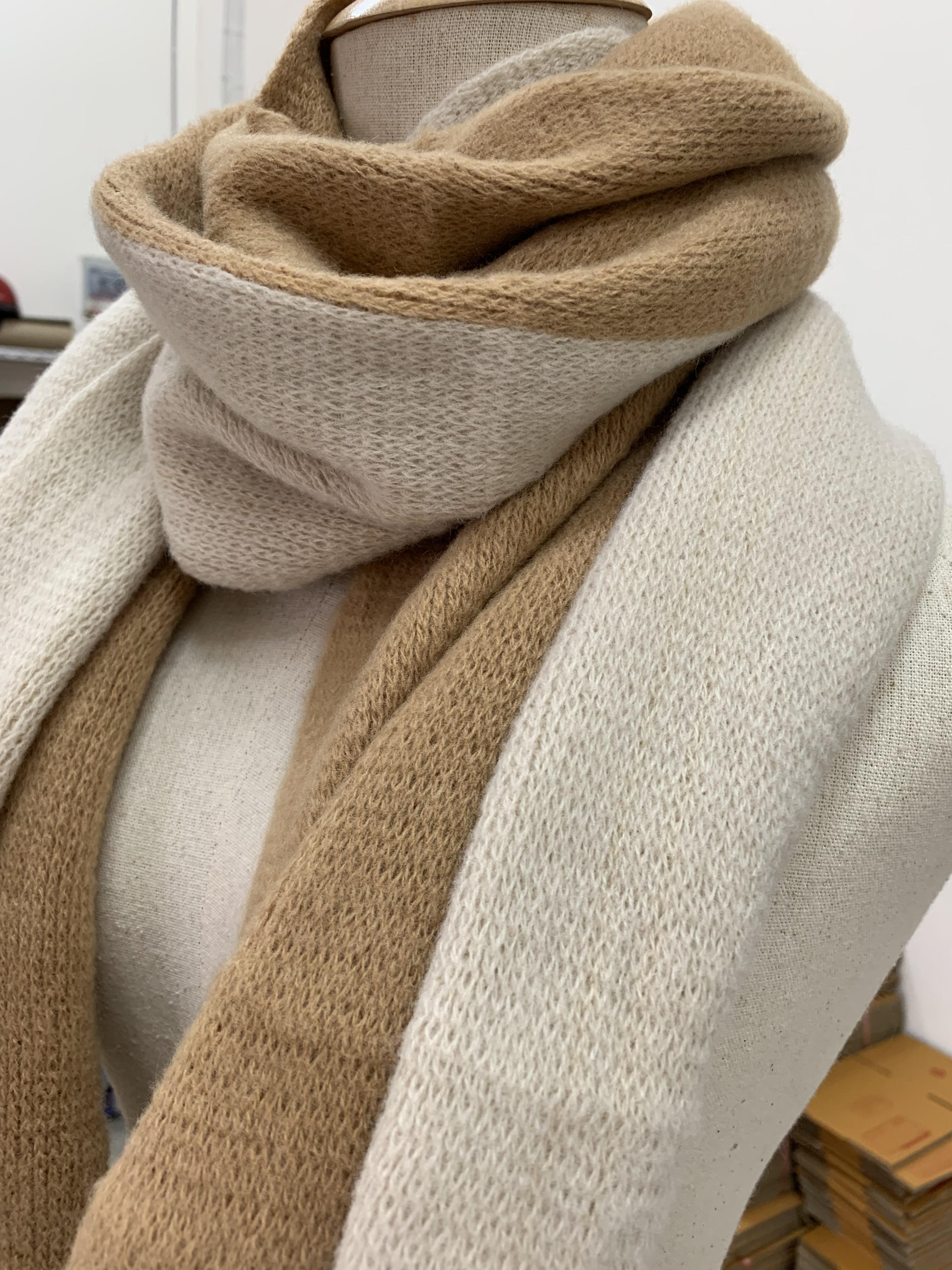 ผ้าพันคอไหมพรม ผืนใหญ่ สไตล์เกาหลี ผ้านุ่ม ใส่ได้ทั้งผู้ชายและผู้หญิง พร้อมส่ง same pic