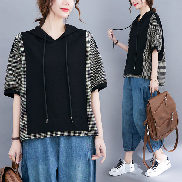 เสื้อลินินคนอ้วน เสื้อทีเชิ้ตคนอ้วนผู้หญิง เสื้อทีเชิ้ตตัวใหญ่ By Literary Plus size