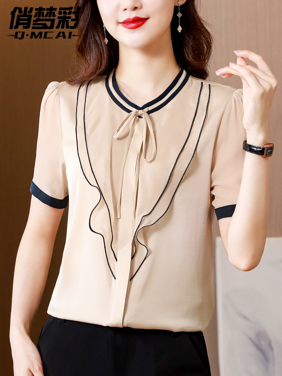 เสื้อชีฟอง เสื้อแฟชั่นสุภาพสตรีวัยผู้ใหญ่ มีไซต์ อก34นิ้ว-43นิ้ว