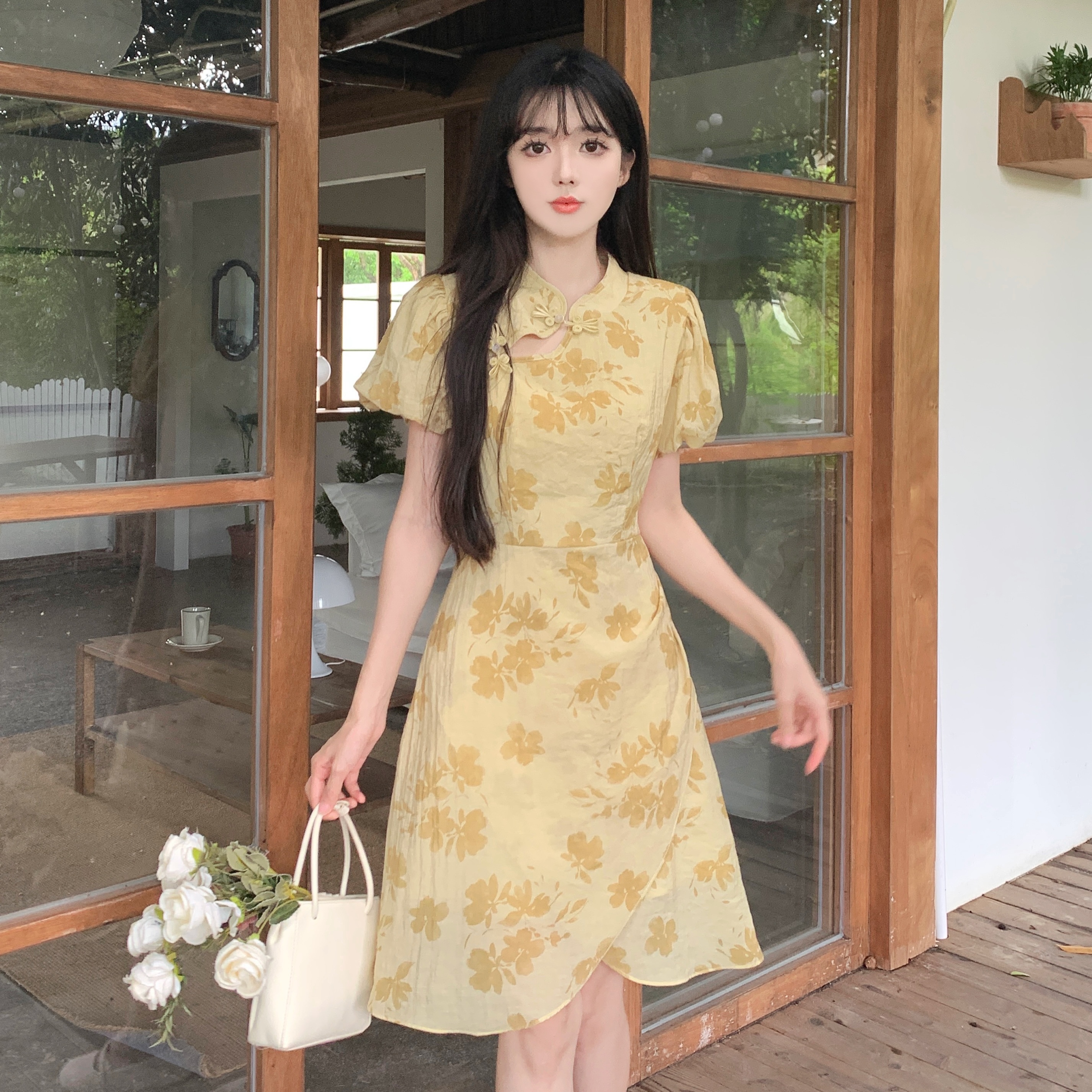เดรสแขนสั้น มีไซส์ L-4XLอก 38-47 นิ้ว ใส่ได้ทั้งสาวหุ่นดีน่ารักจนถึงสาวอวบพลัสไซส์ จัดส่งฟรี! ทักแชทสั่งซื้อ
