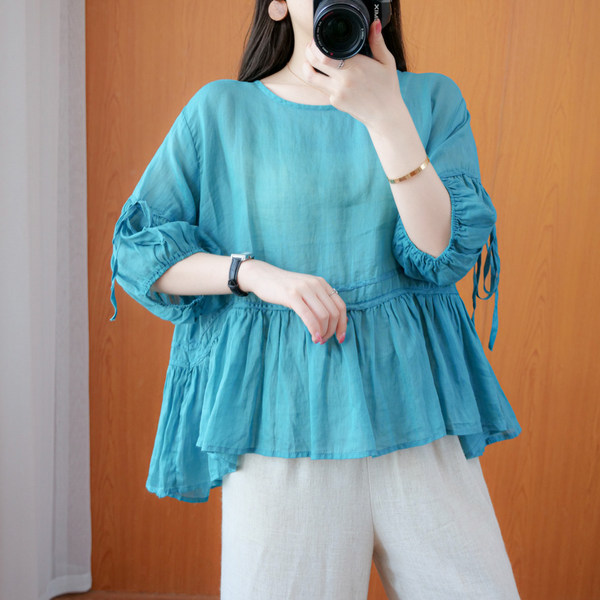 เสื้อลินิน แบบเสื้อสวยๆ เสื้อผ้าฝ้ายลินิน เสื้อเชิ้ตผ้าลินิน BY LININ