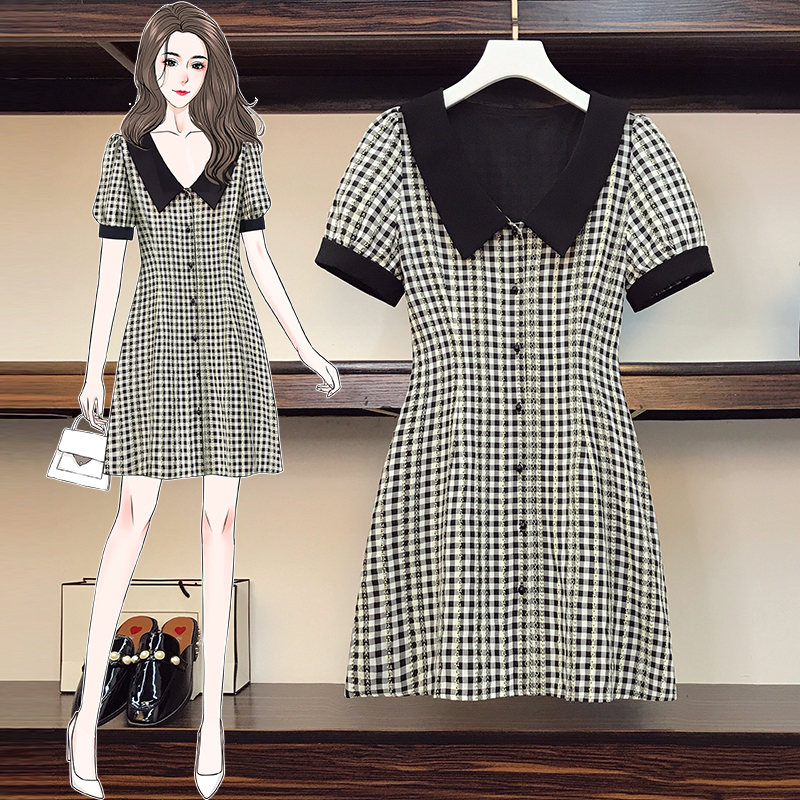 เดรสแขนสั้น มีไซส์ L-4XLอก 38-47 นิ้ว ใส่ได้ทั้งสาวหุ่นดีน่ารักจนถึงสาวอวบพลัสไซส์