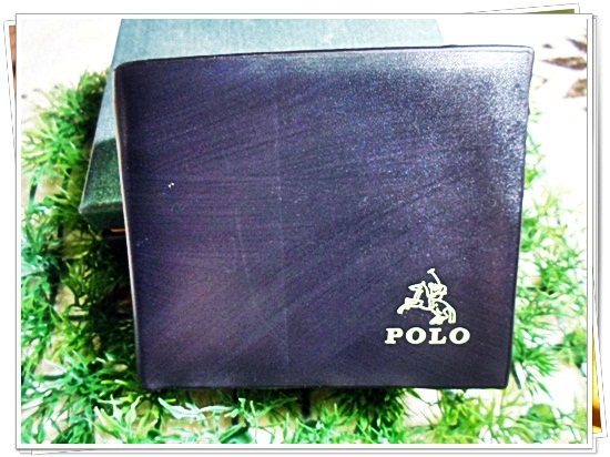 กระเป๋าสตางค์ Polo ใบสั้น สีดำลายไม้ หนังแท้ ช่องใส่บัตร ได้เยอะ กระเป๋าสตางค์ผู้ชาย ของขวัญ ให้แฟน สุดหรู p1015