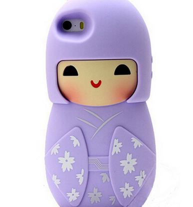 เคส iphone 6 ขนาด 4.7 นิ้ว เคสกิโมโน ตุ๊กตา จากประเทศญี่ปุ่น เคสซิโลโคน อย่างดี ตุ๊กตาใส่ชุดกิโมโน สีม่วงอ่อน ดอกลาเวนเดอร์ 546970_3