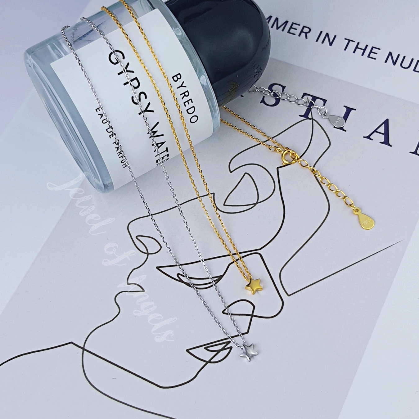 สร้อยคอสั้นเงินแท้ S925 รุ่น Stellar สร้อยลายโซ่ จี้ดาว มินิมอล สีเงิน สีทอง สร้อยคอแฟชั่น Silver925
