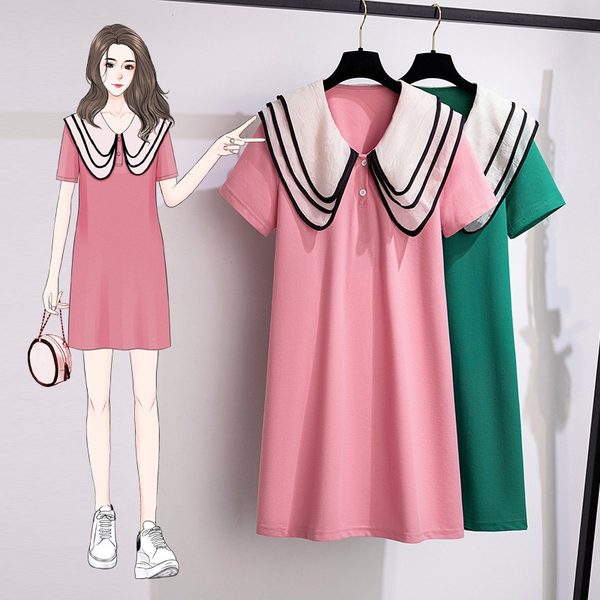 เดรสคนอ้วน เดรสสาวอวบ ชุดเดรสคนอ้วนวัยรุ่น BY PLUS SIZE Girl
