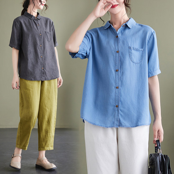 เสื้อลินิน แบบเสื้อสวยๆ เสื้อผ้าฝ้ายลินิน เสื้อเชิ้ตผ้าลินิน BY LININ
