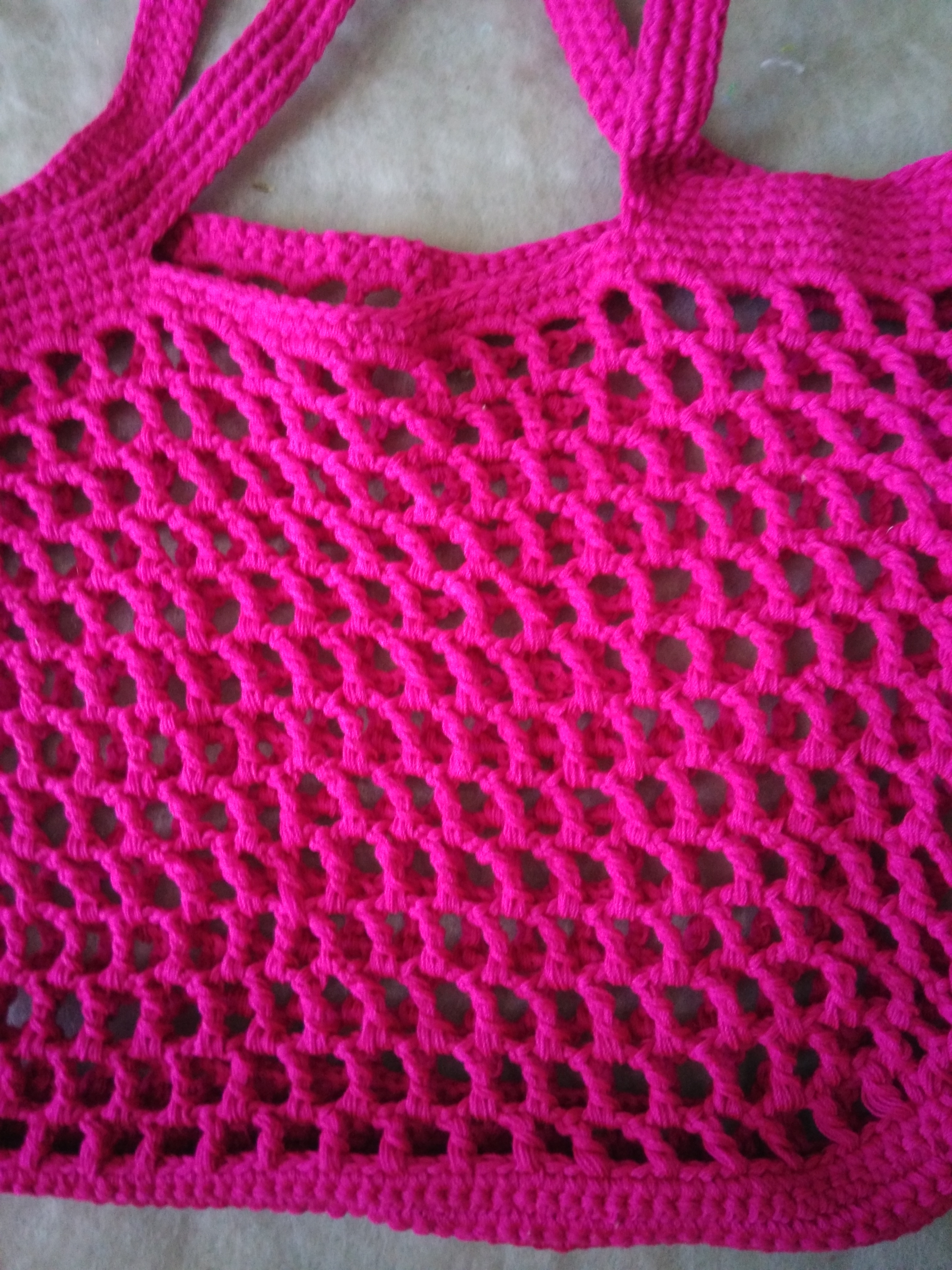 Bancrochet กระเป๋าถักโครเชต์ crochet bag บานเย็น 9x9x สาย 7 นิ้ว