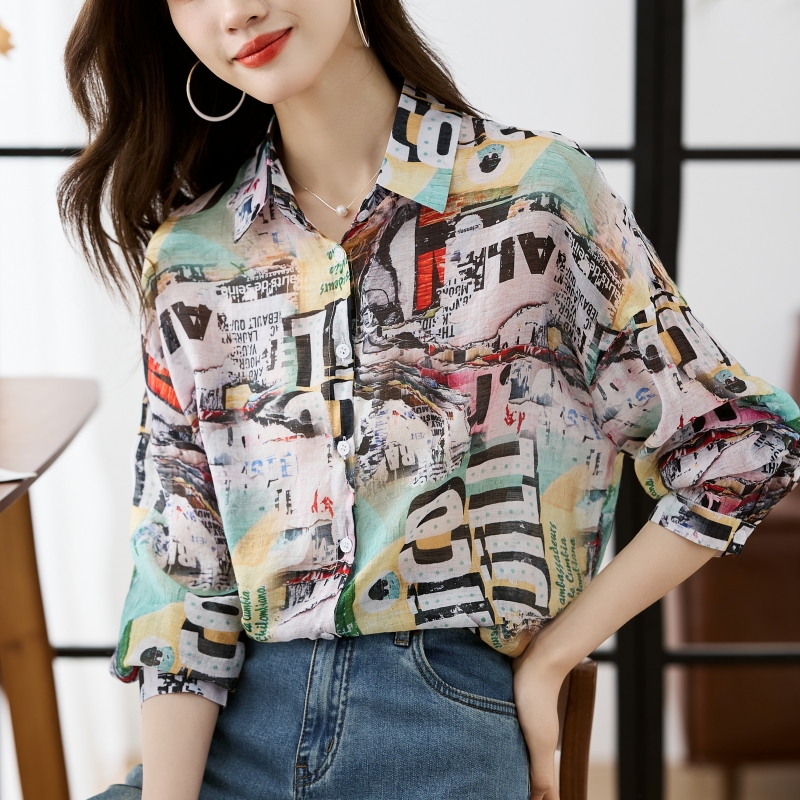 เสื้อเชิ้ตผู้หญิงแขนยาว เสื้อเชิ้ตผู้หญิงใส่ทํางาน 390 บาทต่อชิ้น ฟรีค่าจัดส่ง