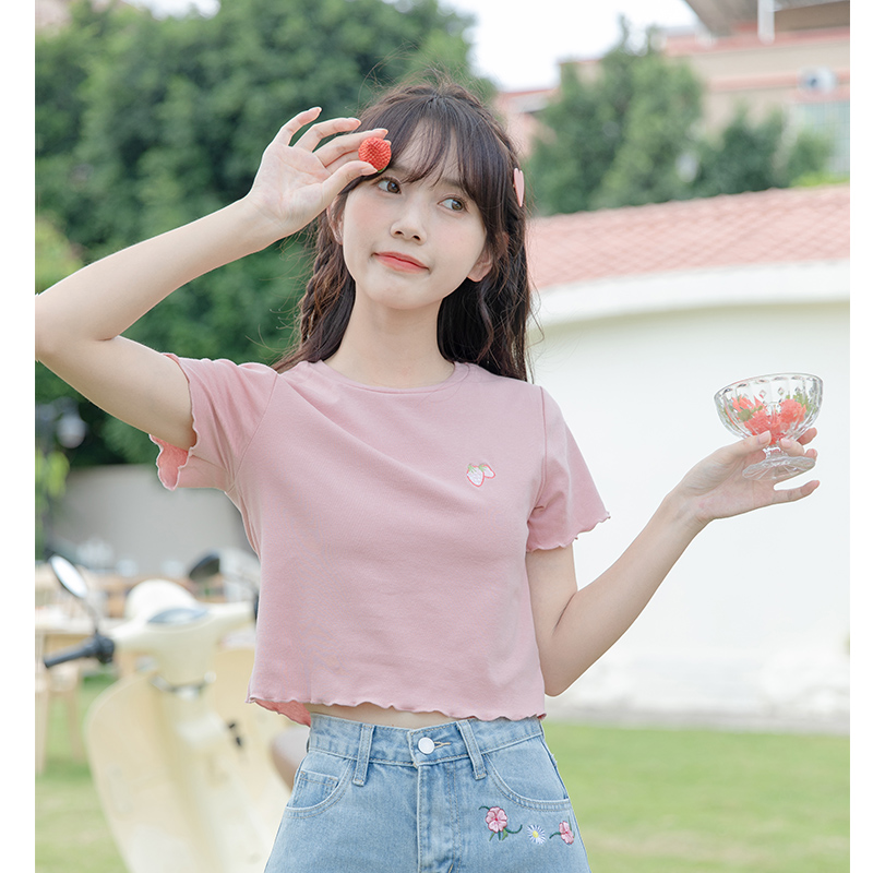 เสื้อผ้าวัยรุ่นเกาหลี เสื้อยืดวัยรุ่นผู้หญิง มีขนาด S M L XL