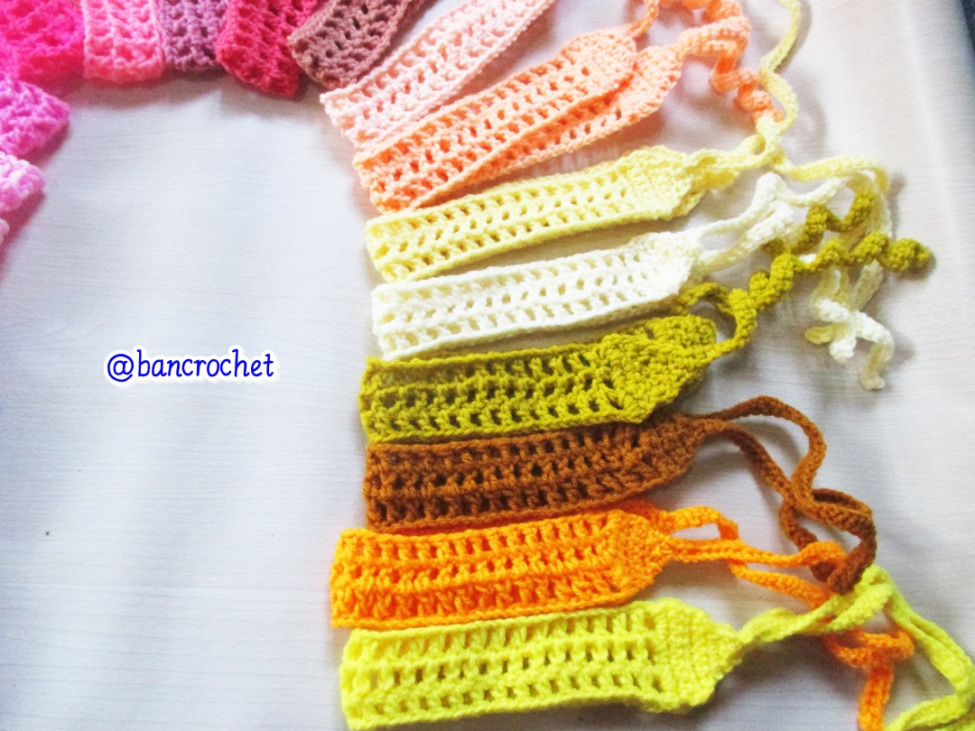 Bancrochet ราคาส่ง ที่คาดผมถักโครเชต์ crochet headband หลากสี 1-1.5*13 inch