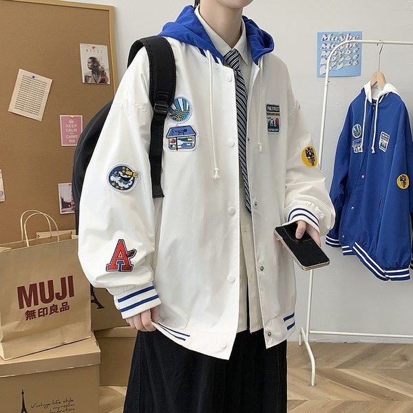 เสื้อแจ็คเก็ตเบสบอล เสื้อคลุม เสื้อแขนยาวสไตล์เกาหลี